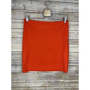 Banana Republic Size 2 Pencil Skirt Side Zip Orange Solid Stretchy Career